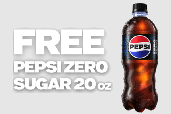 Free Pepsi Zero 20oz