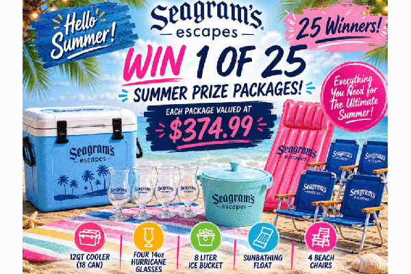 Win 1 of 25 Seagram’s Escapes Party Kits