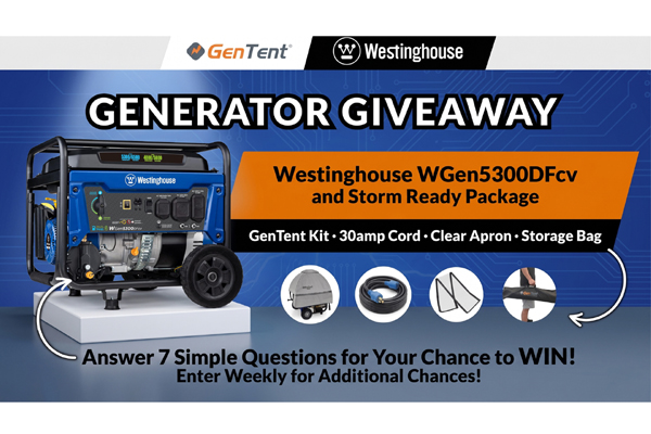 Win a Westinghouse 6500W Generator