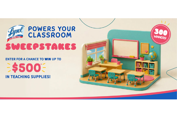 Free Lysol Teacher Supplies