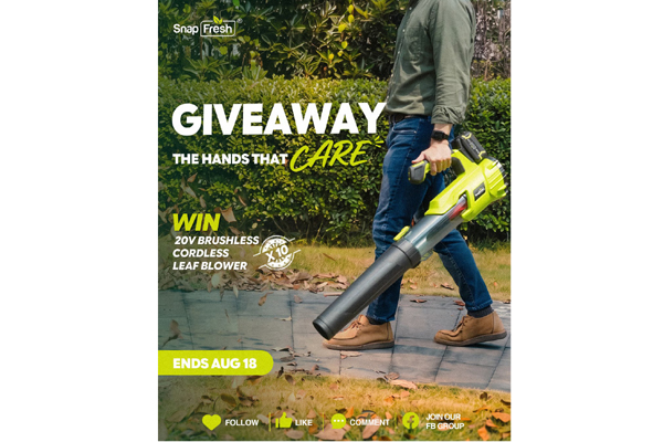 Win a SnapFresh Cordless Leaf Blower